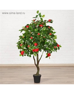 Куст искусственный «Роза кустовая», с горшком, h=120 см, МИКС Poetry in flowers