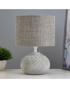 Настольная лампа «Венди» Е14 40 Вт бело-серый 15×15×25 см Risalux