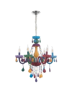 Люстра "Роуми" 6хЕ14 40Вт цветная 60х60х65-95см Bayerlux