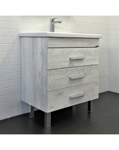 Тумба-умывальник «Никосия-70Н» цвет дуб белый, с раковиной COMO 70 Comforty