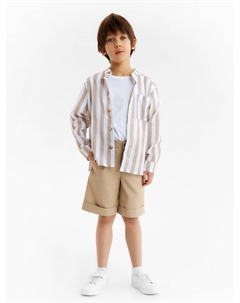 Шорты для мальчика, : Eco style, тёмно-бежевые, рост 146 см Minaku