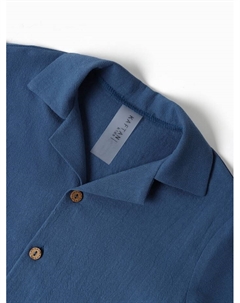 Костюм для мальчика (рубашка, шорты), размер 32 (110-116 см), синий Kaftan