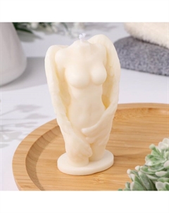 Свеча декоративная из натурального воска «Женская фигура. Ангел», 9.5 см, 70 г, 1 ч, белый Дарим красиво