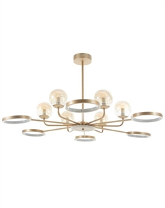 Люстра "Мирбис" 12хLED 80Вт 6хG9 золото 120х120х59см Bayerlux