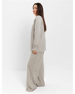 Костюм женский (рубашка, брюки, топ) Base, размер 42, серый Kaftan