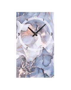 Часы-картина настенные, серия: Интерьер, "Синий мрамор", плавный ход, 35 х 60 см Сюжет