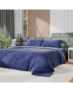 Постельное бельё евро «», тенсель, синее Этель