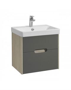 Тумба подвесная «Оливия», под раковину ««Адриана 55», 532×427×497 мм, цвет грей/дуб ойстер Aquaton