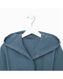 Халат махровый детский «Джентльмен», размер 34 (122-128 см), морская волна Этель