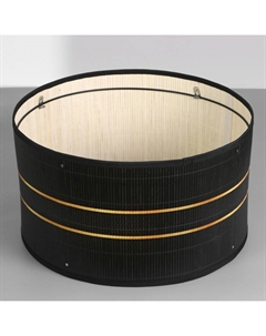 Абажур "Полосы" Е27 чёрно-золотой 45х45х25 см Bayerlux