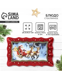 Блюдо на Новый год «Новогодняя сказка», 24.6×14.7 см Дорого внимание