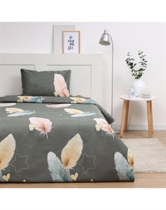 Постельное бельё 1,5сп "Перо" 143*215см, 145*214см, 50*70см-1шт, 60г/м2, микрофибра Экономь и я