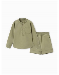 Костюм для мальчика (Рубашка и бермуды), цвет хаки, рост 140 см Minaku