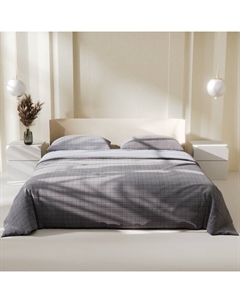 Постельное бельё евро Gray cage 200х215 см,225х240 см,50х70± 3 см - 2 шт, новосатин Этель