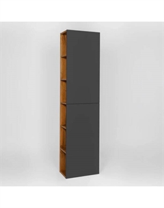 Шкаф - пенал подвесной «Бостон», правый/левый, 400×230×1600 мм, цвет графит Viant