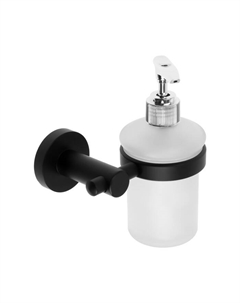 Мыльный дозатор, настенный, чёрный, латунь Accoona
