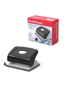 Дырокол Elegance, до 20 листов, диаметр прокола 5.5 мм, расстояние между проколами 80 мм, МИКС Erichkrause