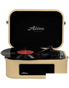 Виниловый проигрыватель Stories (бежевый) Alive audio
