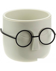 Кашпо Стив М3079 (белый ротанг) Idea