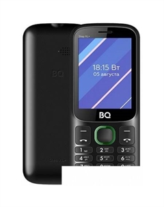 Кнопочный телефон BQ BQ-2820 Step XL+ (черный/зеленый) Bq