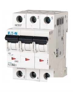 Выключатель автоматический PL6 3P 63А C 6кА 3M 286607 Eaton
