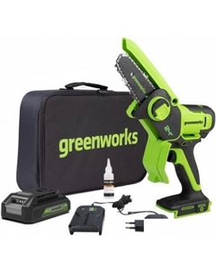 Аккумуляторная пила G24MCS10K4 2008207UB (с 1-им АКБ 4 Ач) Greenworks