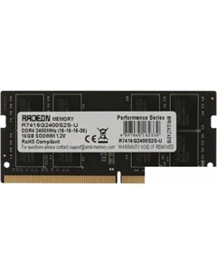 Оперативная память Radeon R7 Performance Series 16ГБ DDR4 SODIMM 2400 МГц R7416G2400S2S-U Amd