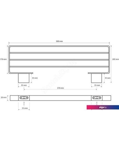 Полка для полотенца 135002180 (черный) Bemeta