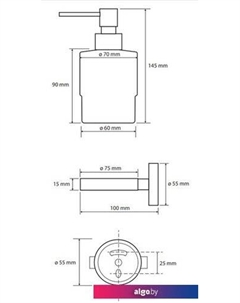 Дозатор для жидкого мыла Sablo 160109102 Bemeta