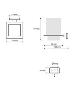 Стакан для зубной щетки и пасты Niki 153110052 Bemeta
