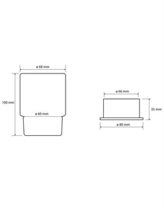 Стакан для зубной щетки и пасты Omega 138110061 Bemeta