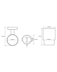 Стакан для зубной щетки и пасты Neo 104110015 Bemeta