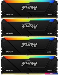 Оперативная память FURY Beast RGB 4x16ГБ DDR4 2666 МГц KF426C16BB12AK4/64 Kingston