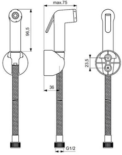 Душевая лейка Idealspray Eco B0595AA (хром) Ideal standard