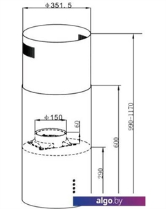 Кухонная вытяжка Lee Light 35 (черный) Maunfeld