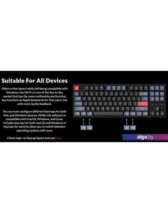 Клавиатура K8 Pro Wireless RGB K8P-J1-RU (Gateron G Pro Red) Keychron