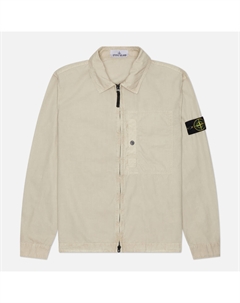 Мужская рубашка Brushed Organic Cotton Canvas Old Effect Overshirt Stone island