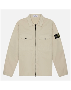 Мужская рубашка Organic Stretch Cotton Satin Overshirt Stone island