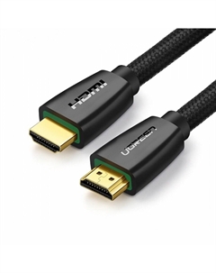 Кабель UGREEN HD118-40410 HDMI 2.0 to HDMI 2.0, в нейлоновой оплётке, 2m, Black Ugreen