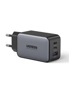 Сетевое зарядное устройство UGREEN CD244-10335, USB-A + 2*USB-C, 65W GaN Tech Fast Charger, Black Ugreen