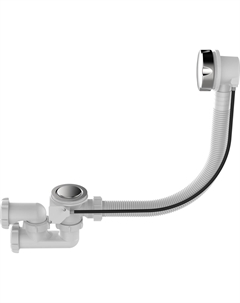 Сифон для ванны регулируемый 1 1/2"х40 с выпуском и переливом полуавтомат Aquant