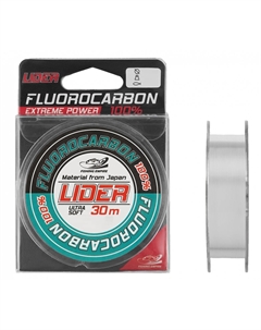 Леска флюорокарбоновая LIDER FLUOROCARBON 100 30 м 0,32 мм Fishing empire