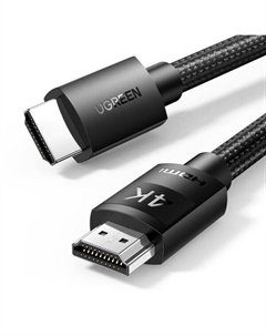 Кабель UGREEN HD119-30999 HDMI 2.0 to HDMI 2.0, в оплётке, 1m, Black Ugreen