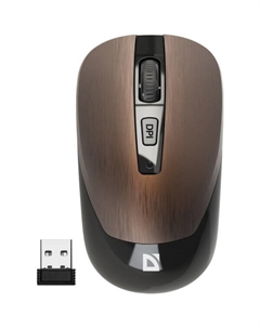 Мышь беспроводная оптическая Defender Wave MM-995 бесшумная 52992 бронза