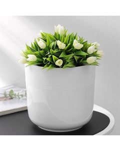 Горшок цв. "Линель" 4,5л двойной, 19*19 см (белый) М8701 Альтернатива