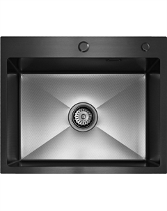 Мойка кухонная из нержавейки BLANTEK LS-5848HN Honeycomb Nano black Blantek