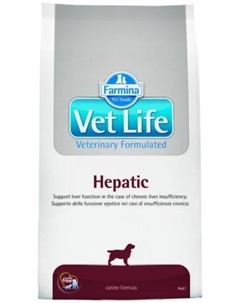 Корм для собак Vet Life Hepatic Dog 2 кг Farmina