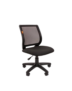Кресло офисное 699 TW, без подлокотников, на колёсиках, сетка/ткань, цвет чёрный Chairman