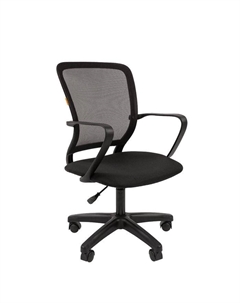 Кресло офисное 698 LT TW - 01, на колёсиках, сетка/ткань, цвет чёрный Chairman