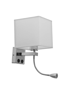 Бра 2236/1WT E27 40 Вт бело-хромовый 17×21×45 см Bayerlux